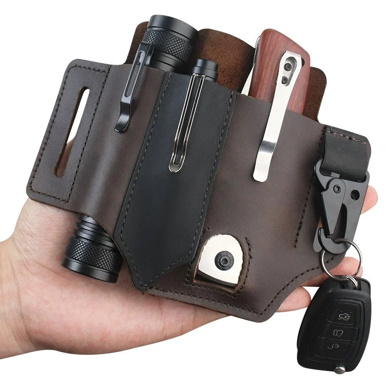 EDC PU Leather Tool Pouch Mult - Leather Edc. Carry Pouch ulasan dan harga