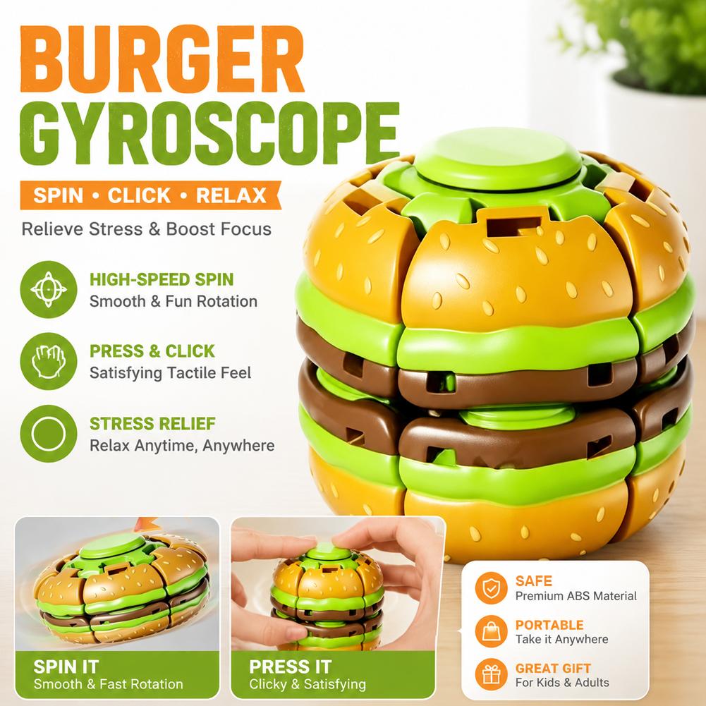 Burger Gyroscope Fidget Toy Fi - Fidget Spinner Bearing ulasan dan harga