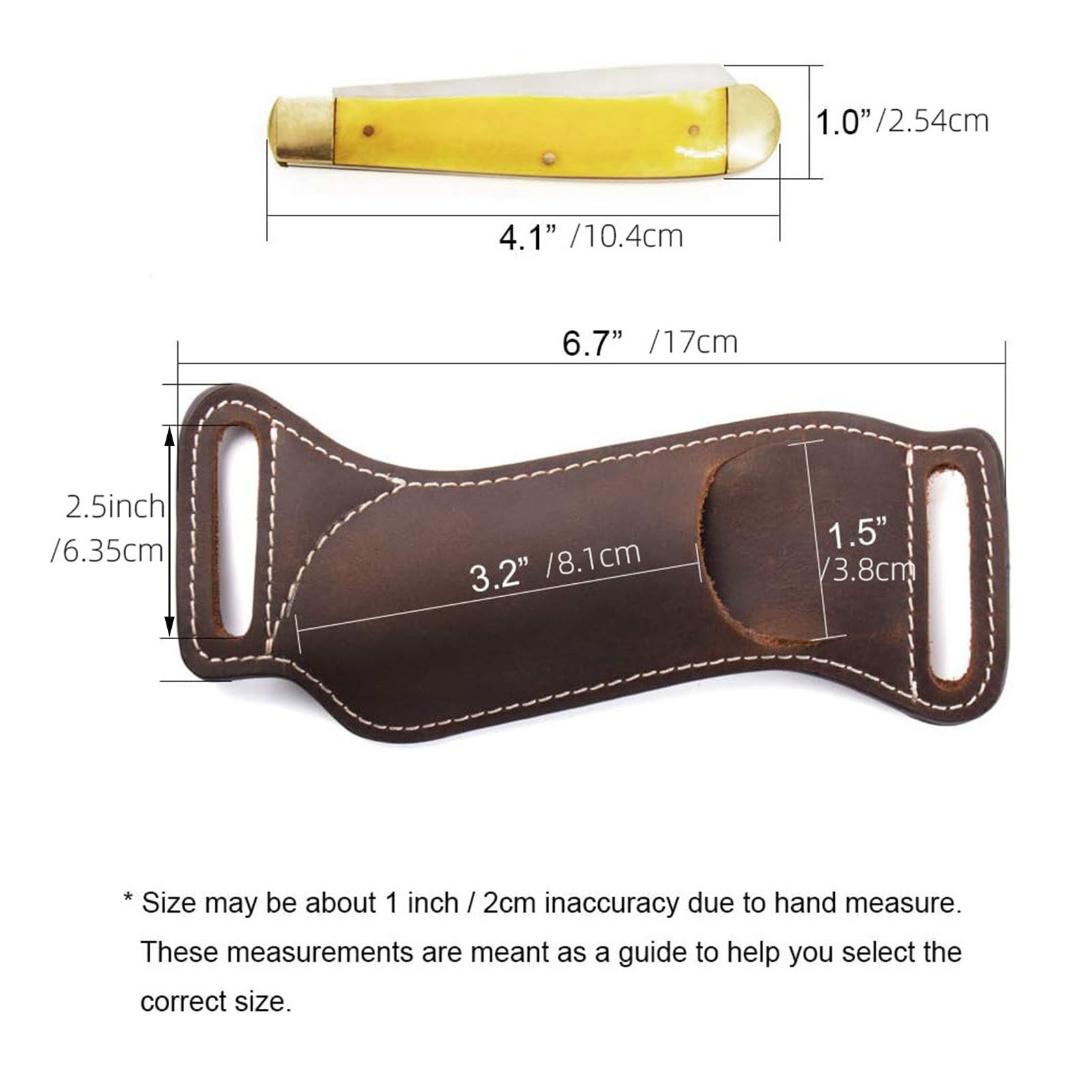 1 Pack Folding Knife Leather C - Leather Edc. Carry Pouch ulasan dan harga