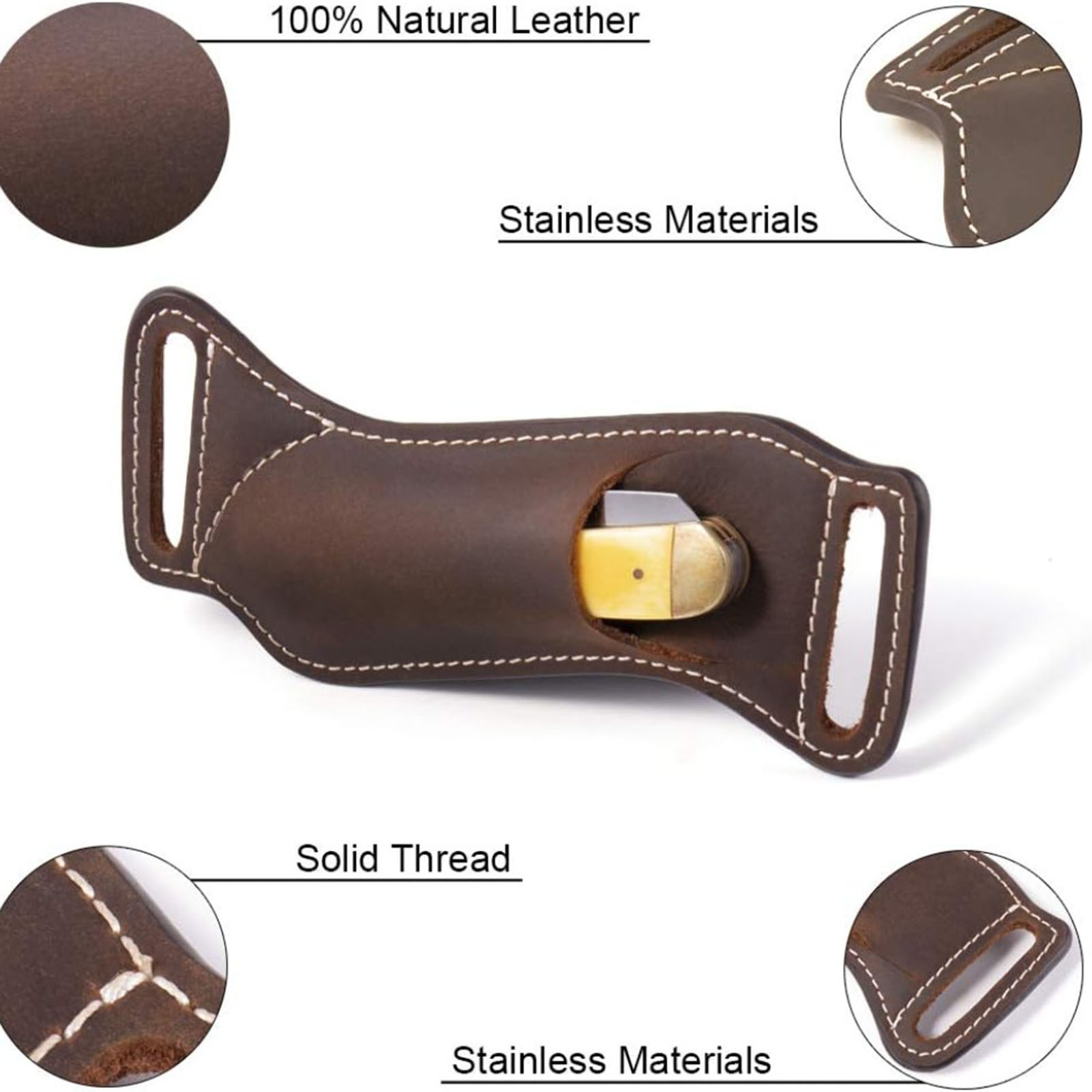 1 Pack Folding Knife Leather C - Leather Edc. Carry Pouch ulasan dan harga
