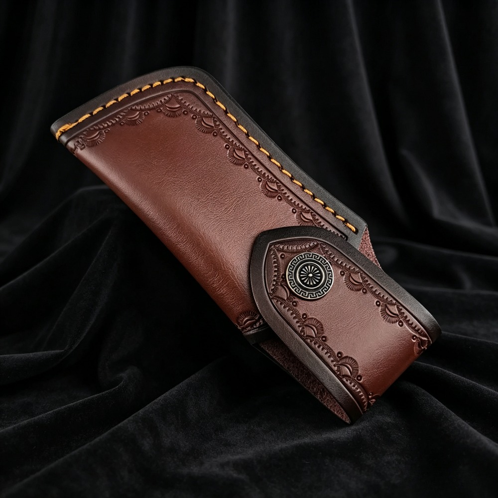 Collectible Embossed Genuine L - Leather Edc. Carry Pouch ulasan dan harga