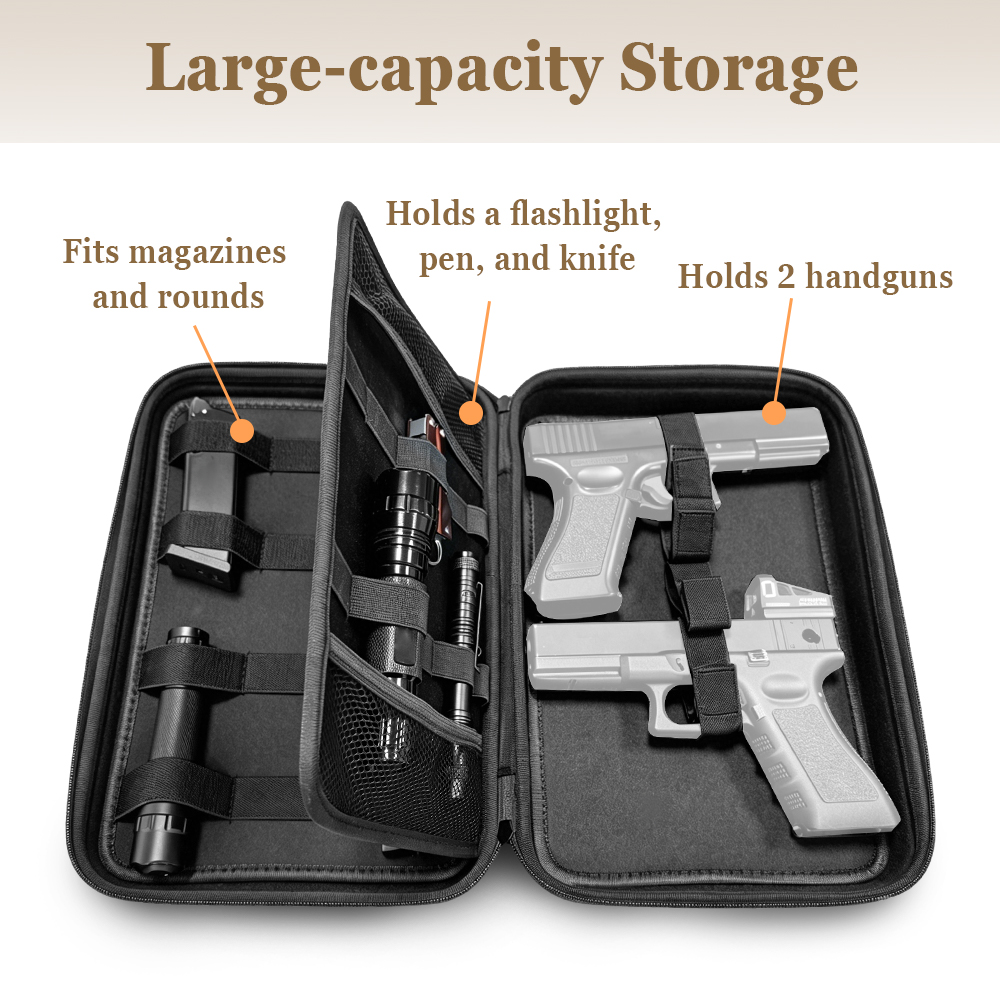 Tactical Pistol Gun Case Dual  - Edc Carry Pistols ulasan dan harga