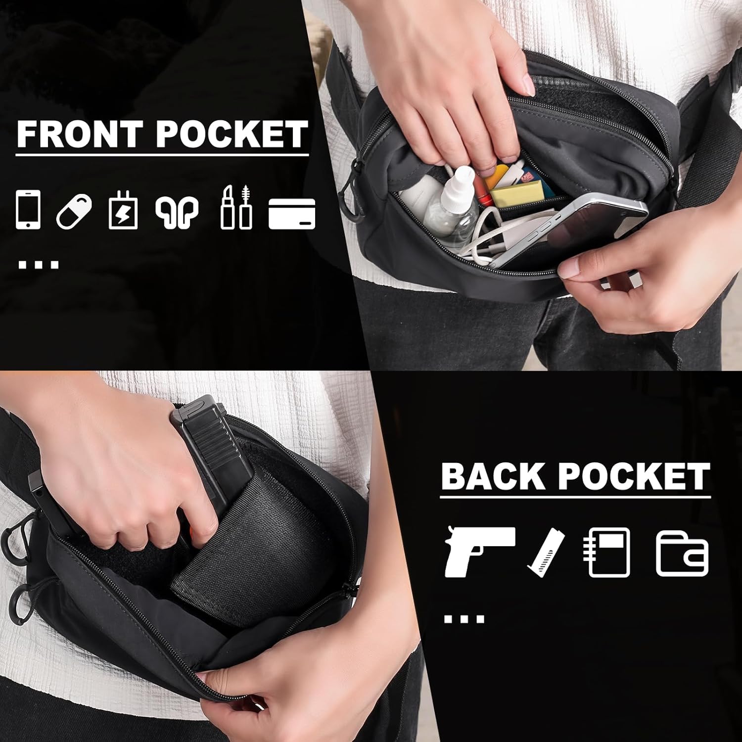Tactical Fanny Pack with Holst - Edc Carry Pistols ulasan dan harga