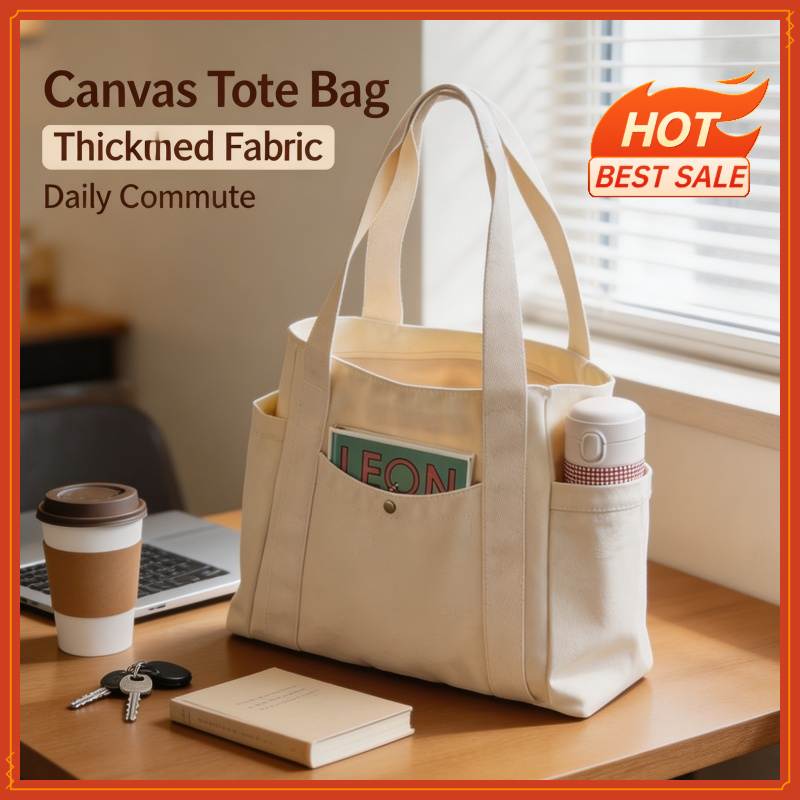 Large Capacity Canvas Tote Bag - Edc Carry Bag ulasan dan harga